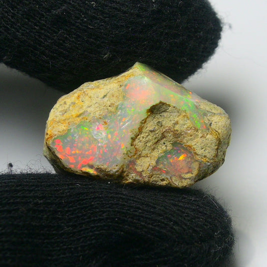 White Opal 19.35 Carats | Natural White Ethiopian Opal Rough - Ready for Cutting & Jewelry!