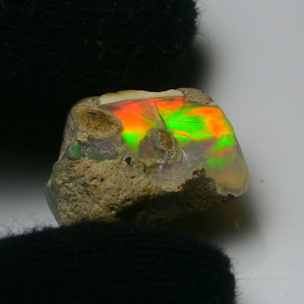 White Opal 14.45 Carats | Natural White Ethiopian Opal Rough - Ready for Cutting & Jewelry!