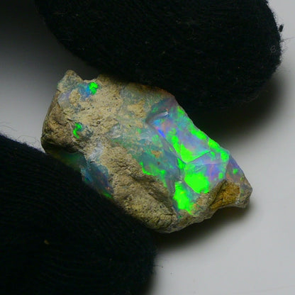 White Opal 18.90 Carats | Natural White Ethiopian Opal Rough - Ready for Cutting & Jewelry!