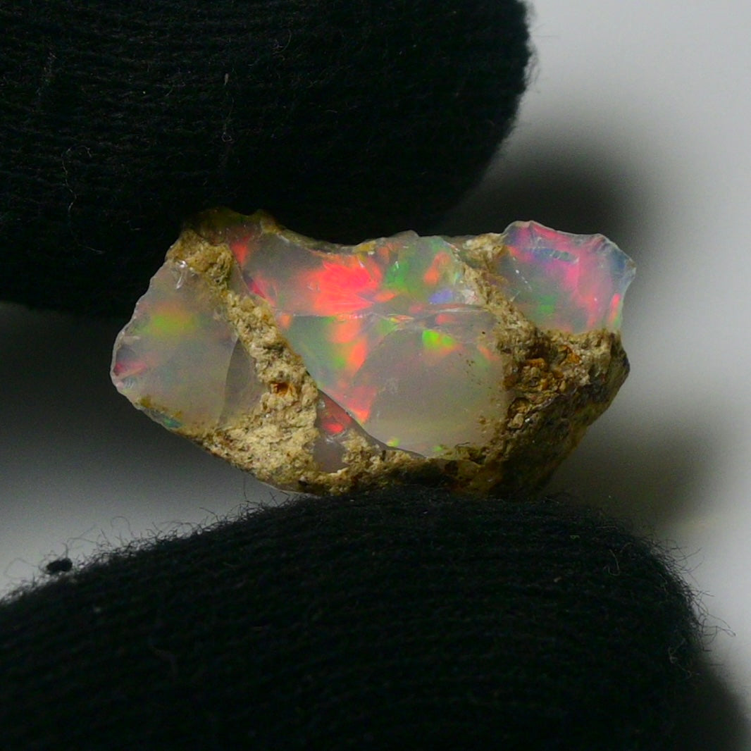 White Opal 12.35 Carats | Natural White Ethiopian Opal Rough - Ready for Cutting & Jewelry!