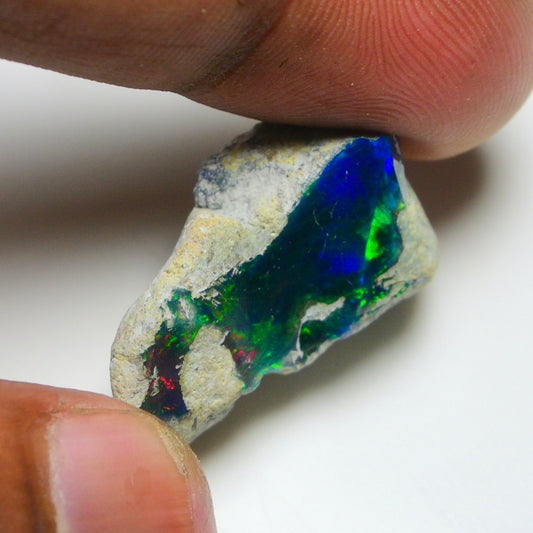 Smooth Black Opal Rough 15.00 Cts Natural Ethiopian Welo Opal Raw, Jewelry Grade