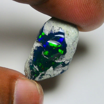 Smooth Black Opal Rough 13.35 Cts Natural Ethiopian Welo Opal Raw, Jewelry Grade