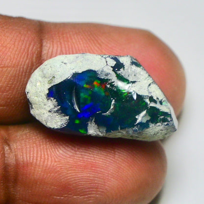 Smooth Black Opal Rough 13.35 Cts Natural Ethiopian Welo Opal Raw, Jewelry Grade