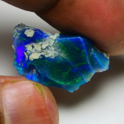 Black Opal 7.10 Carats | Natural Black Ethiopian Opal Rough - Ready for Cutting & Jewelry!