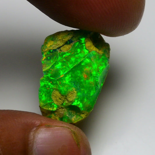 Green Opal 11.85 Carats | Natural Green Ethiopian Opal Rough - Ready for Cutting & Jewelry!