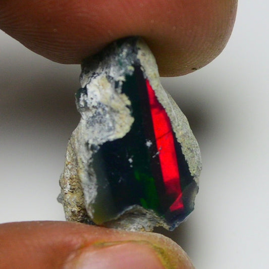 Black Opal 14.70 Carats | Natural Black Ethiopian Opal Rough - Ready for Cutting & Jewelry!