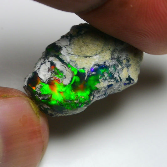 Black Opal 15.80 Carats | Natural Black Ethiopian Opal Rough - Ready for Cutting & Jewelry!