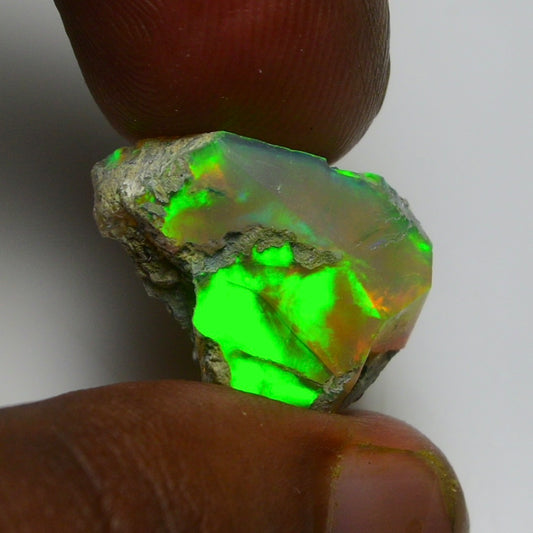 Black Opal 13.80 Carats | Natural Black Ethiopian Opal Rough - Ready for Cutting & Jewelry!