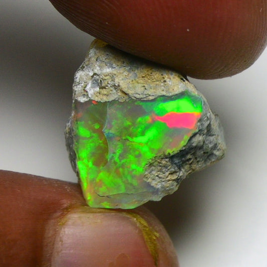Black Opal 11.40 Carats | Natural Black Ethiopian Opal Rough - Ready for Cutting & Jewelry!