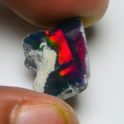 Black Opal 6.60 Carats | Natural Black Ethiopian Opal Rough - Ready for Cutting & Jewelry!
