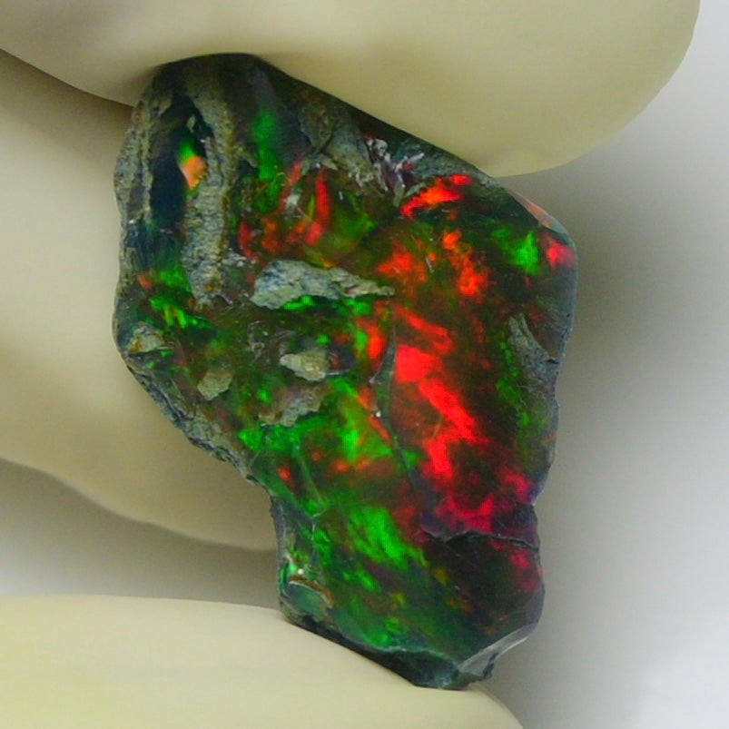Black Opal 6.75 Carats | Natural Black Ethiopian Opal Rough - Ready for Cutting & Jewelry!