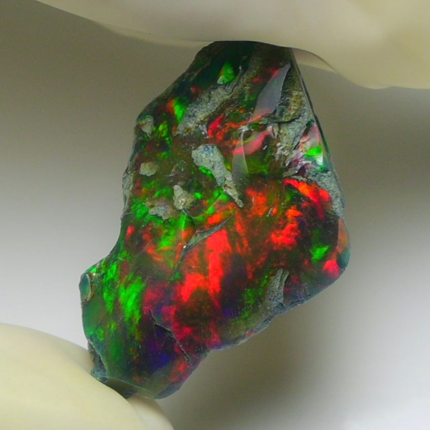Black Opal 6.75 Carats | Natural Black Ethiopian Opal Rough - Ready for Cutting & Jewelry!