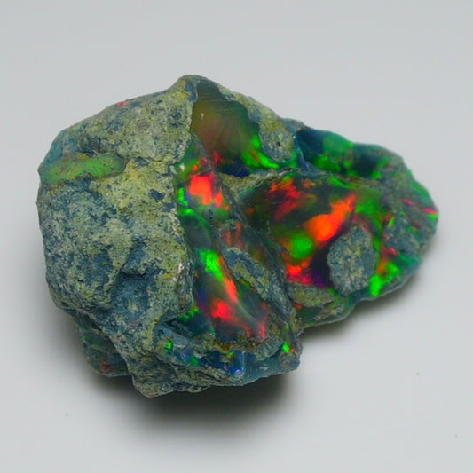 Black Opal 24.25 Carats | Natural Black Ethiopian Opal Rough - Ready for Cutting & Jewelry!