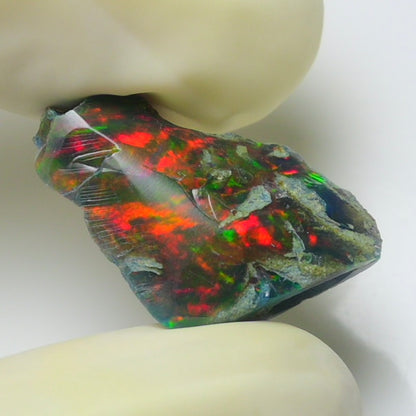 Black Opal 6.75 Carats | Natural Black Ethiopian Opal Rough - Ready for Cutting & Jewelry!