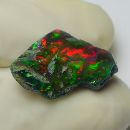 Black Opal 6.75 Carats | Natural Black Ethiopian Opal Rough - Ready for Cutting & Jewelry!