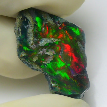Black Opal 6.75 Carats | Natural Black Ethiopian Opal Rough - Ready for Cutting & Jewelry!