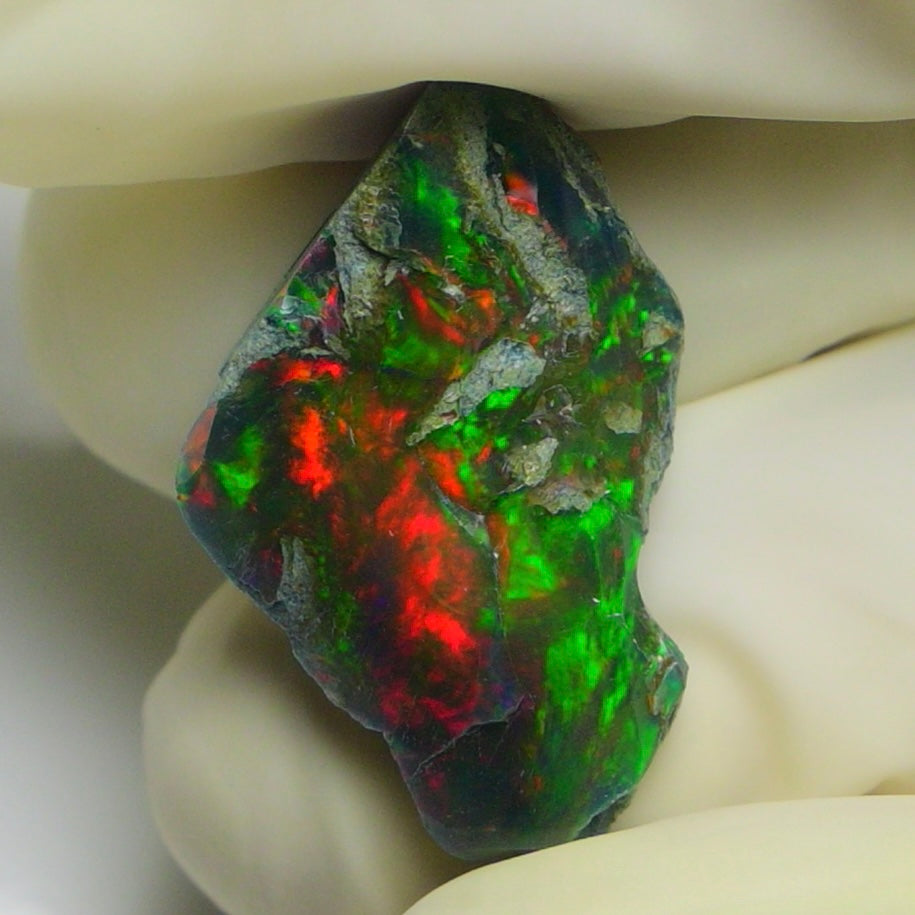 Black Opal 6.75 Carats | Natural Black Ethiopian Opal Rough - Ready for Cutting & Jewelry!