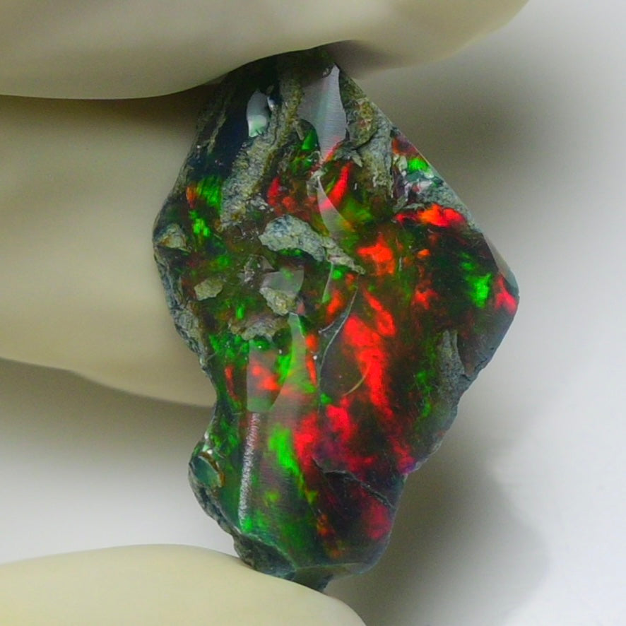 Black Opal 6.75 Carats | Natural Black Ethiopian Opal Rough - Ready for Cutting & Jewelry!