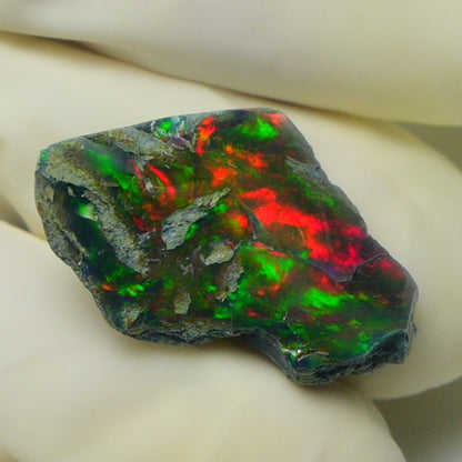 Black Opal 6.75 Carats | Natural Black Ethiopian Opal Rough - Ready for Cutting & Jewelry!