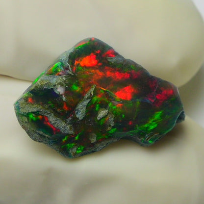 Black Opal 6.75 Carats | Natural Black Ethiopian Opal Rough - Ready for Cutting & Jewelry!