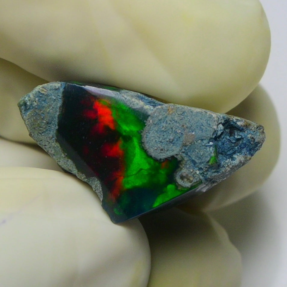 Black Opal 10.70 Carats | Natural Black Ethiopian Opal Rough - Ready for Cutting & Jewelry!