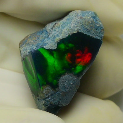 Black Opal 10.70 Carats | Natural Black Ethiopian Opal Rough - Ready for Cutting & Jewelry!