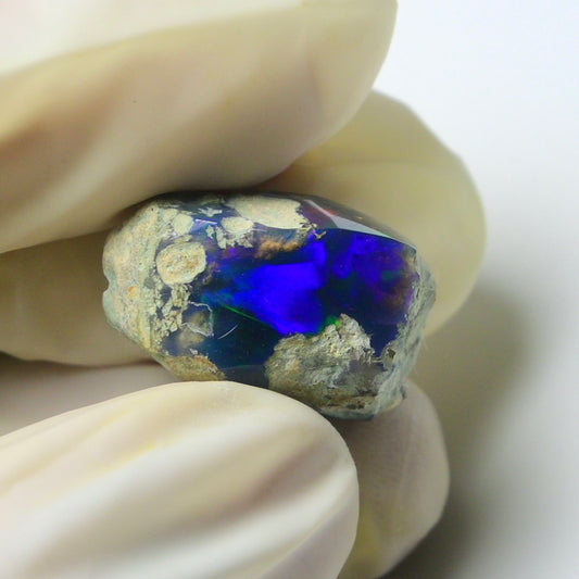 Blue Opal Rough 8.90  Carats | Natural Ethiopian Opal Rough - Ready for Cutting & Jewelry | AAA Grade Opal Raw