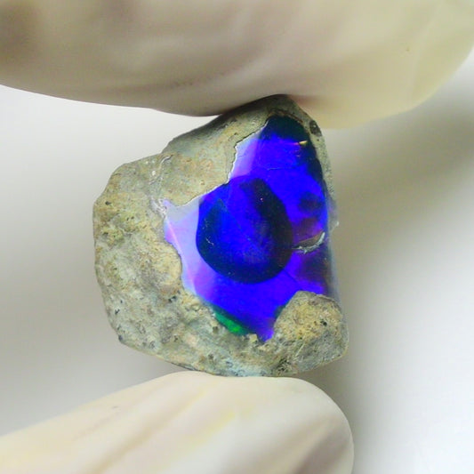 Blue Opal Rough 9.75  Carats | Natural Ethiopian Opal Rough - Ready for Cutting & Jewelry | AAA Grade Opal Raw