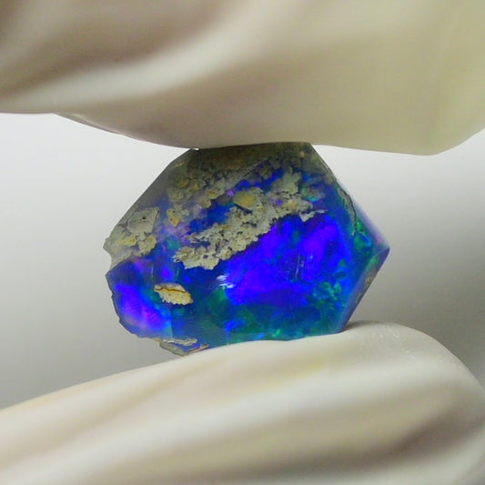 Blue Opal Rough 5.30  Carats | Natural Ethiopian Opal Rough - Ready for Cutting & Jewelry | AAA Grade Opal Raw