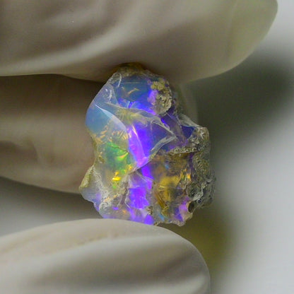 Blue Opal Rough 9.80  Carats | Natural Ethiopian Opal Rough - Ready for Cutting & Jewelry | AAA Grade Opal Raw