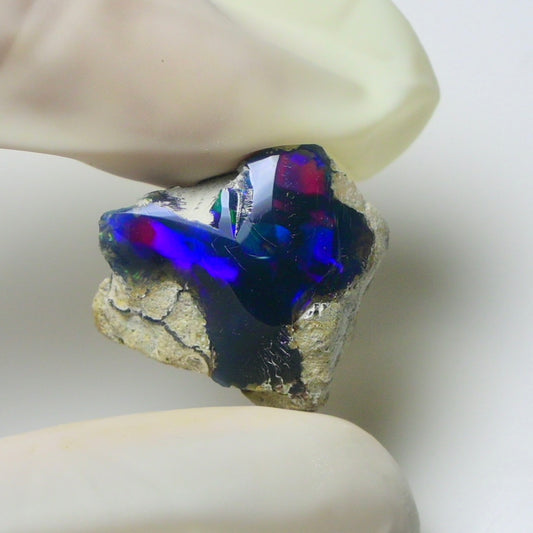 Blue Opal Rough 8.95  Carats | Natural Ethiopian Opal Rough - Ready for Cutting & Jewelry | AAA Grade Opal Raw