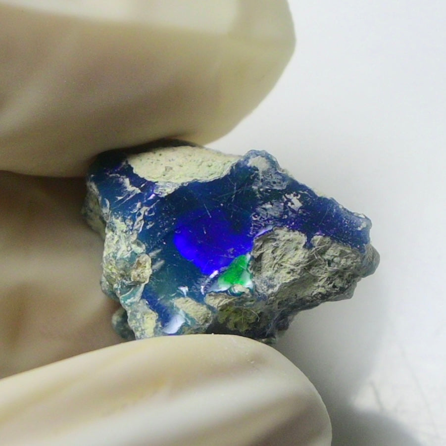 Blue Opal Rough 7.00  Carats | Natural Ethiopian Opal Rough - Ready for Cutting & Jewelry | AAA Grade Opal Raw
