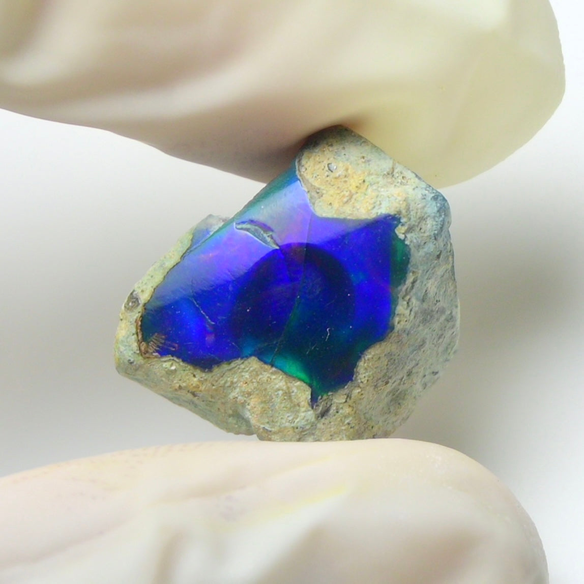 Blue Opal Rough 9.75  Carats | Natural Ethiopian Opal Rough - Ready for Cutting & Jewelry | AAA Grade Opal Raw