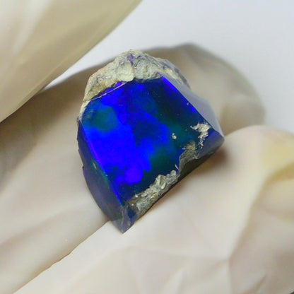 Blue Opal Rough 7.00  Carats | Natural Ethiopian Opal Rough - Ready for Cutting & Jewelry | AAA Grade Opal Raw