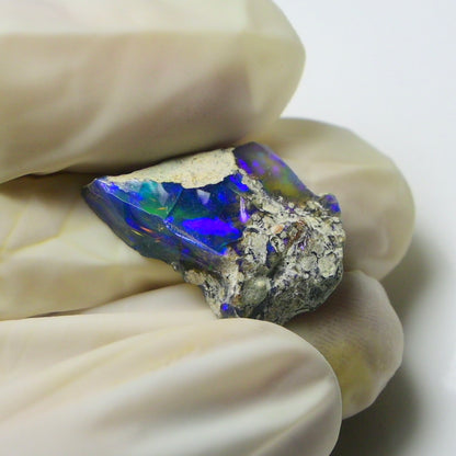 Blue Opal Rough 7.40  Carats | Natural Ethiopian Opal Rough - Ready for Cutting & Jewelry | AAA Grade Opal Raw