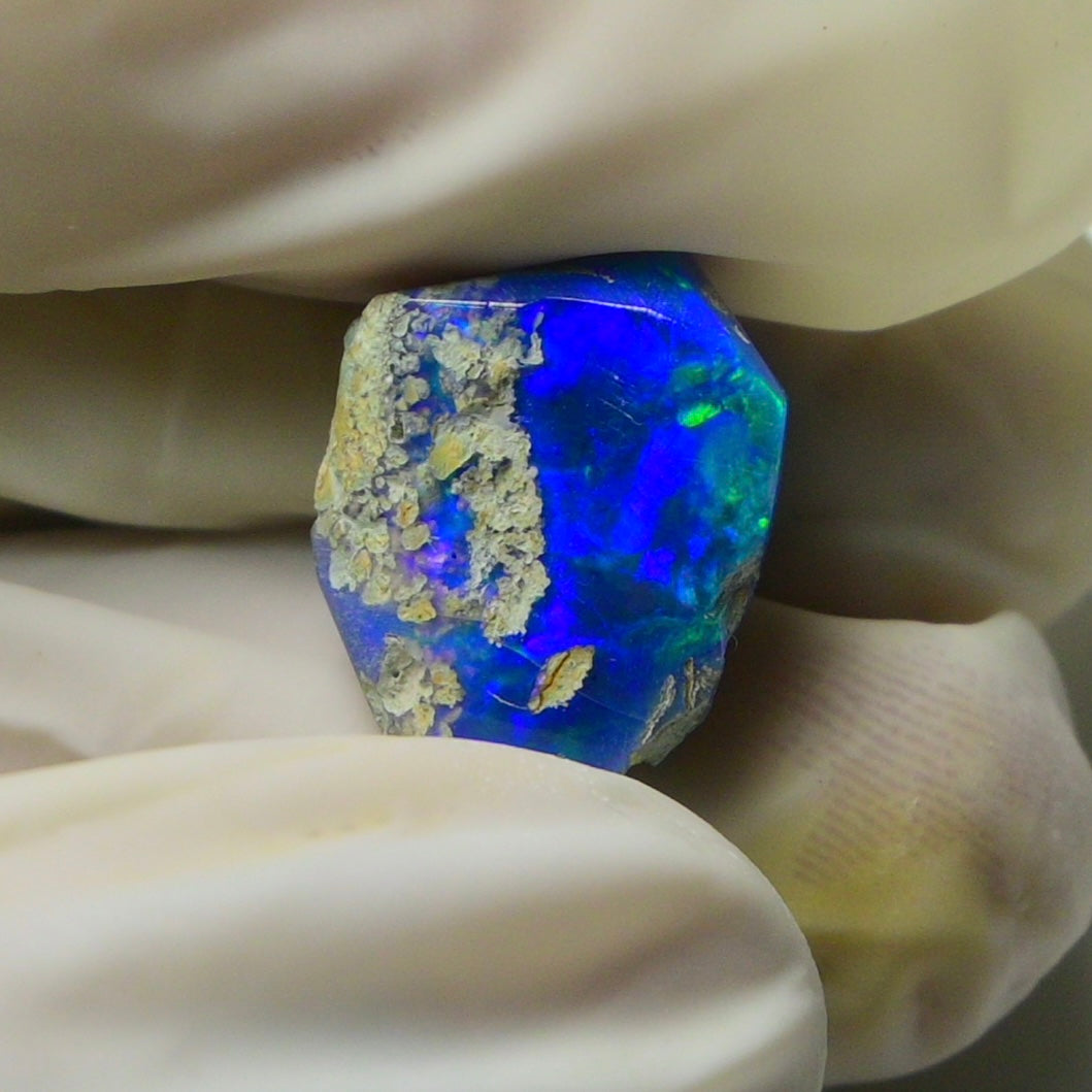 Blue Opal Rough 5.30  Carats | Natural Ethiopian Opal Rough - Ready for Cutting & Jewelry | AAA Grade Opal Raw