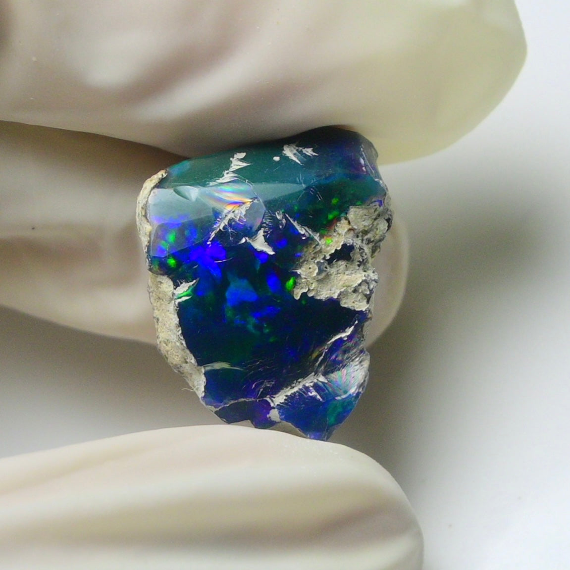 Blue Opal Rough 7.75  Carats | Natural Ethiopian Opal Rough - Ready for Cutting & Jewelry | AAA Grade Opal Raw