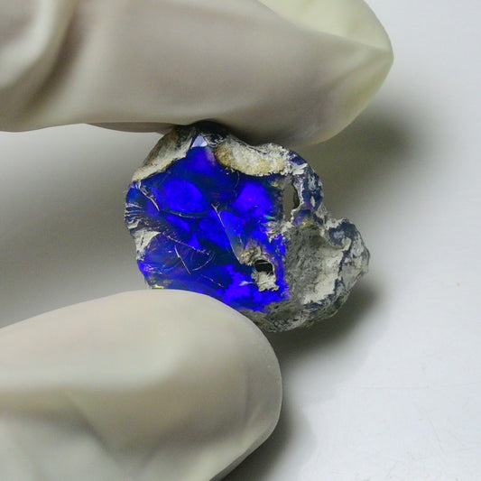 Blue Opal Rough 8.10  Carats | Natural Ethiopian Opal Rough - Ready for Cutting & Jewelry | AAA Grade Opal Raw