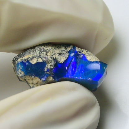 Blue Opal Rough 8.65  Carats | Natural Ethiopian Opal Rough - Ready for Cutting & Jewelry | AAA Grade Opal Raw