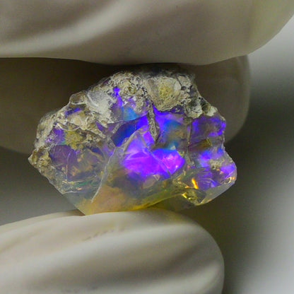 Blue Opal Rough 9.80  Carats | Natural Ethiopian Opal Rough - Ready for Cutting & Jewelry | AAA Grade Opal Raw
