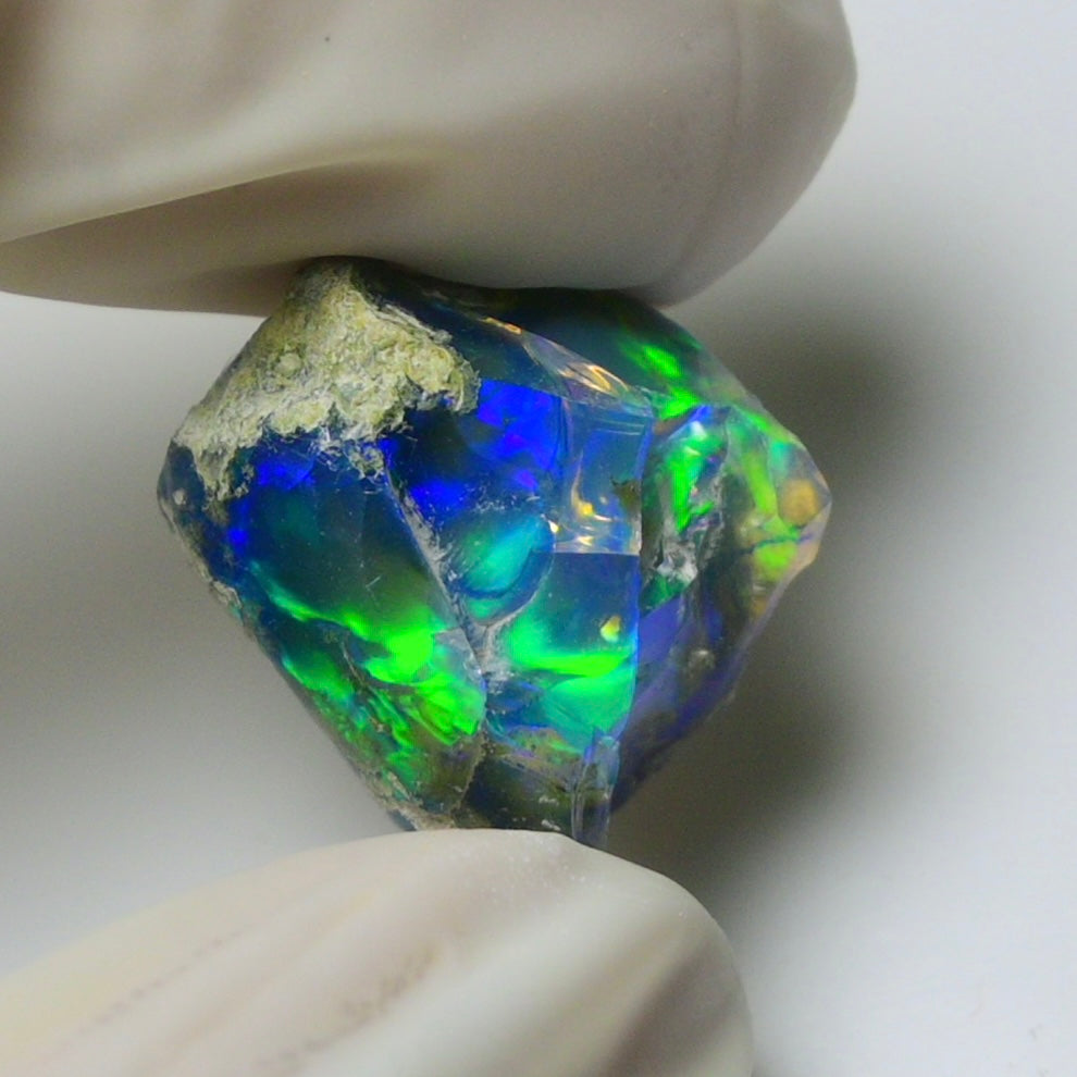 Blue Opal Rough 10.65  Carats | Natural Ethiopian Opal Rough - Ready for Cutting & Jewelry | AAA Grade Opal Raw