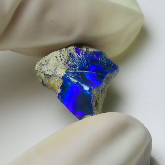 Blue Opal Rough 7.75  Carats | Natural Ethiopian Opal Rough - Ready for Cutting & Jewelry | AAA Grade Opal Raw