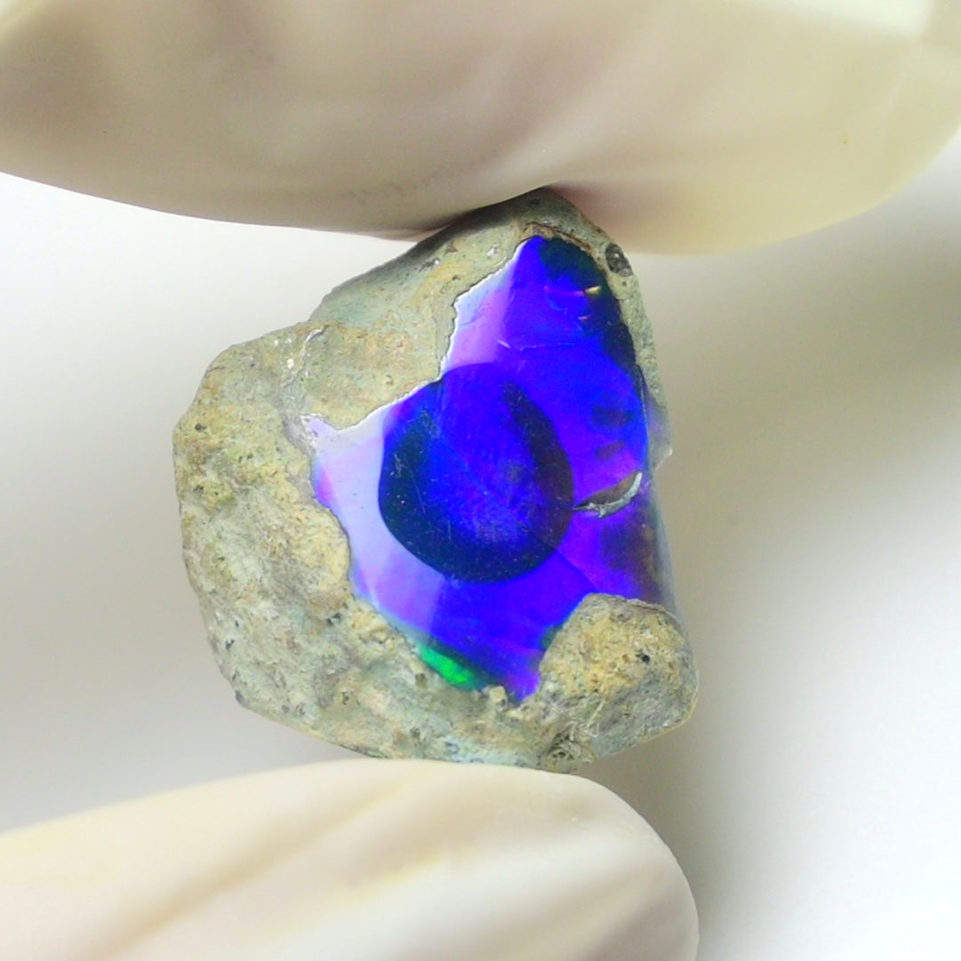 Blue Opal Rough 9.75  Carats | Natural Ethiopian Opal Rough - Ready for Cutting & Jewelry | AAA Grade Opal Raw