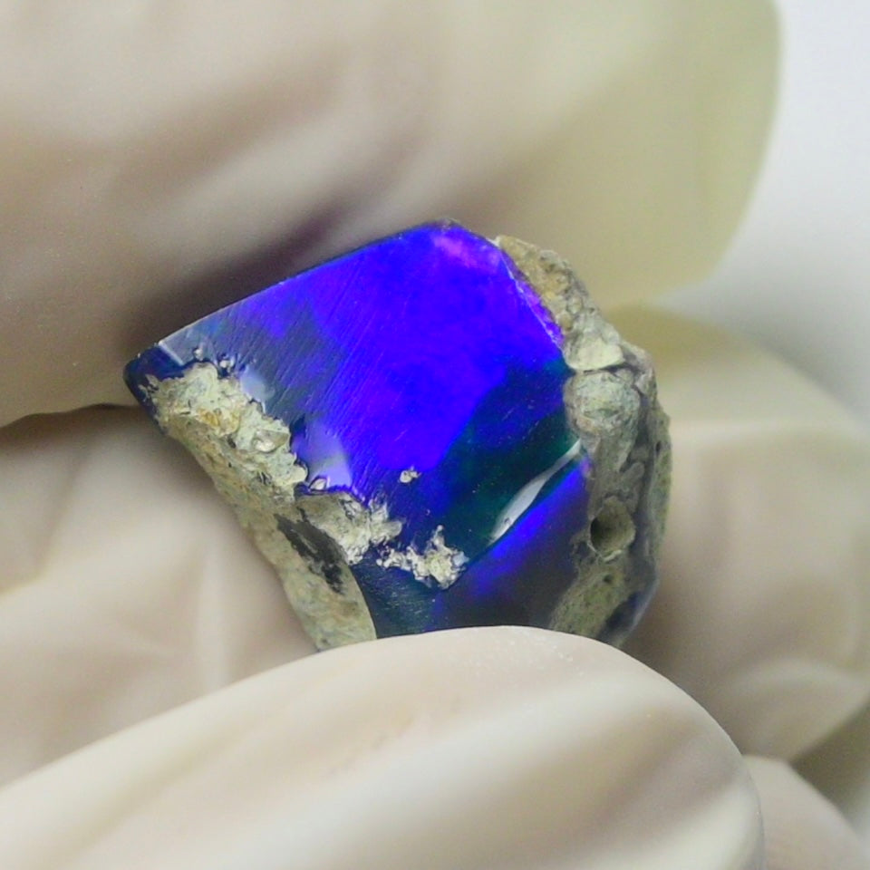 Blue Opal Rough 7.00  Carats | Natural Ethiopian Opal Rough - Ready for Cutting & Jewelry | AAA Grade Opal Raw