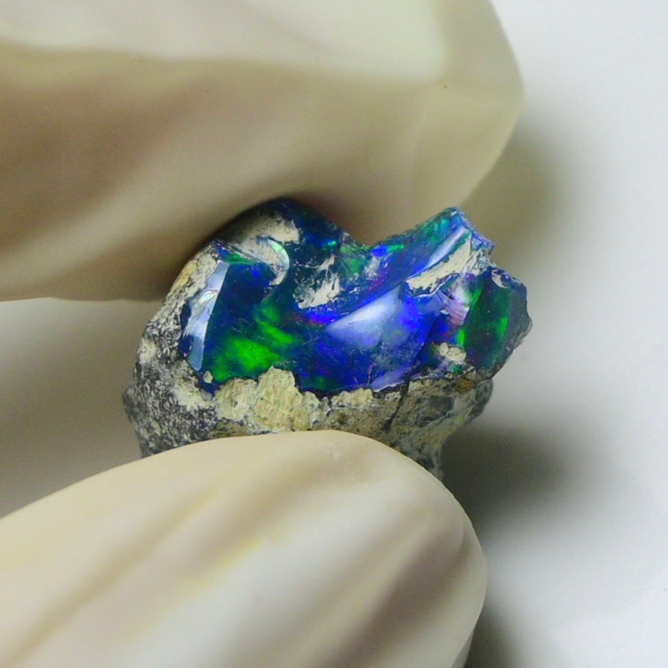 Blue Opal Rough 7.95  Carats | Natural Ethiopian Opal Rough - Ready for Cutting & Jewelry | AAA Grade Opal Raw