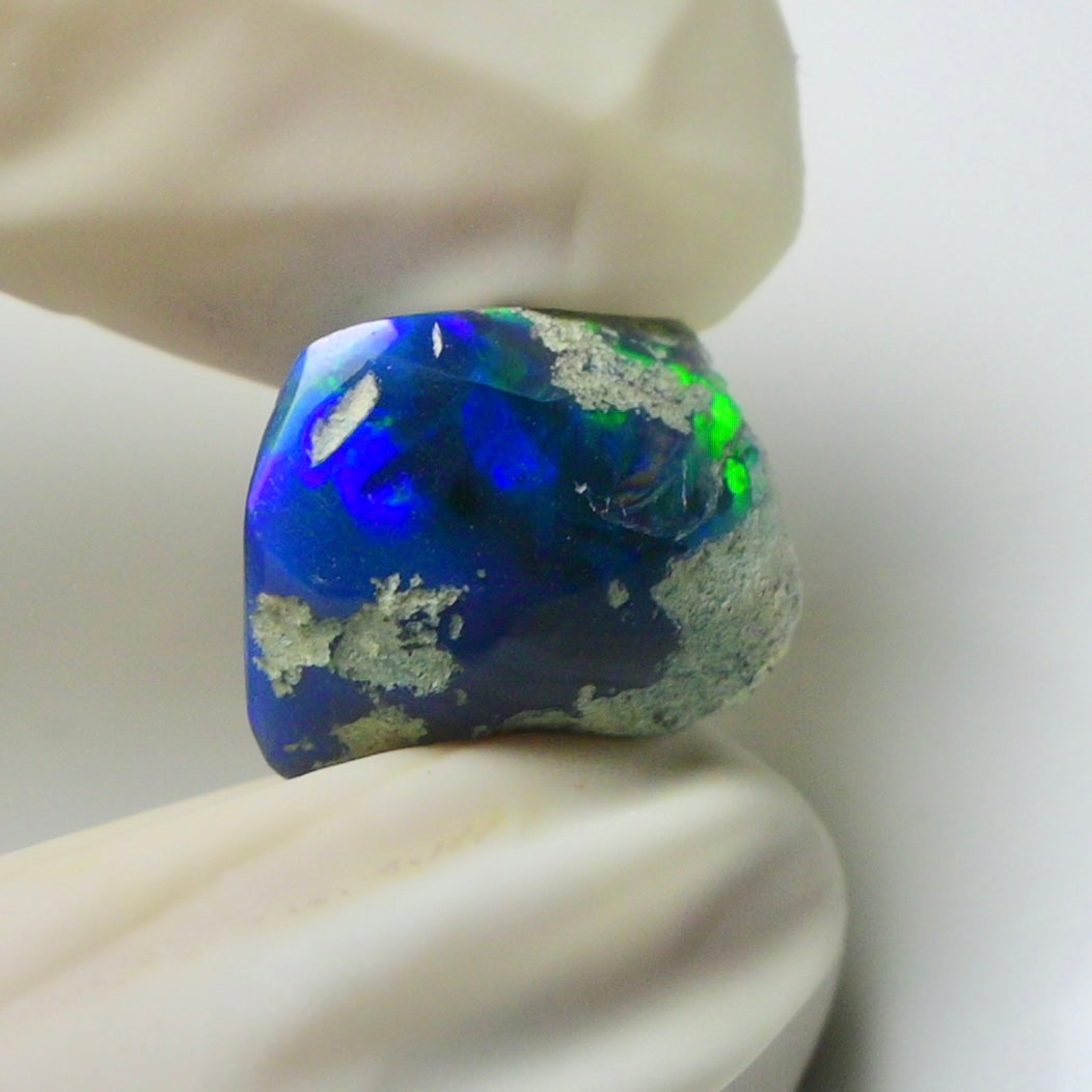 Blue Opal Rough 9.00  Carats | Natural Ethiopian Opal Rough - Ready for Cutting & Jewelry | AAA Grade Opal Raw