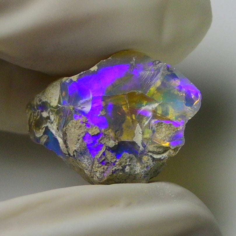 Blue Opal Rough 9.80  Carats | Natural Ethiopian Opal Rough - Ready for Cutting & Jewelry | AAA Grade Opal Raw