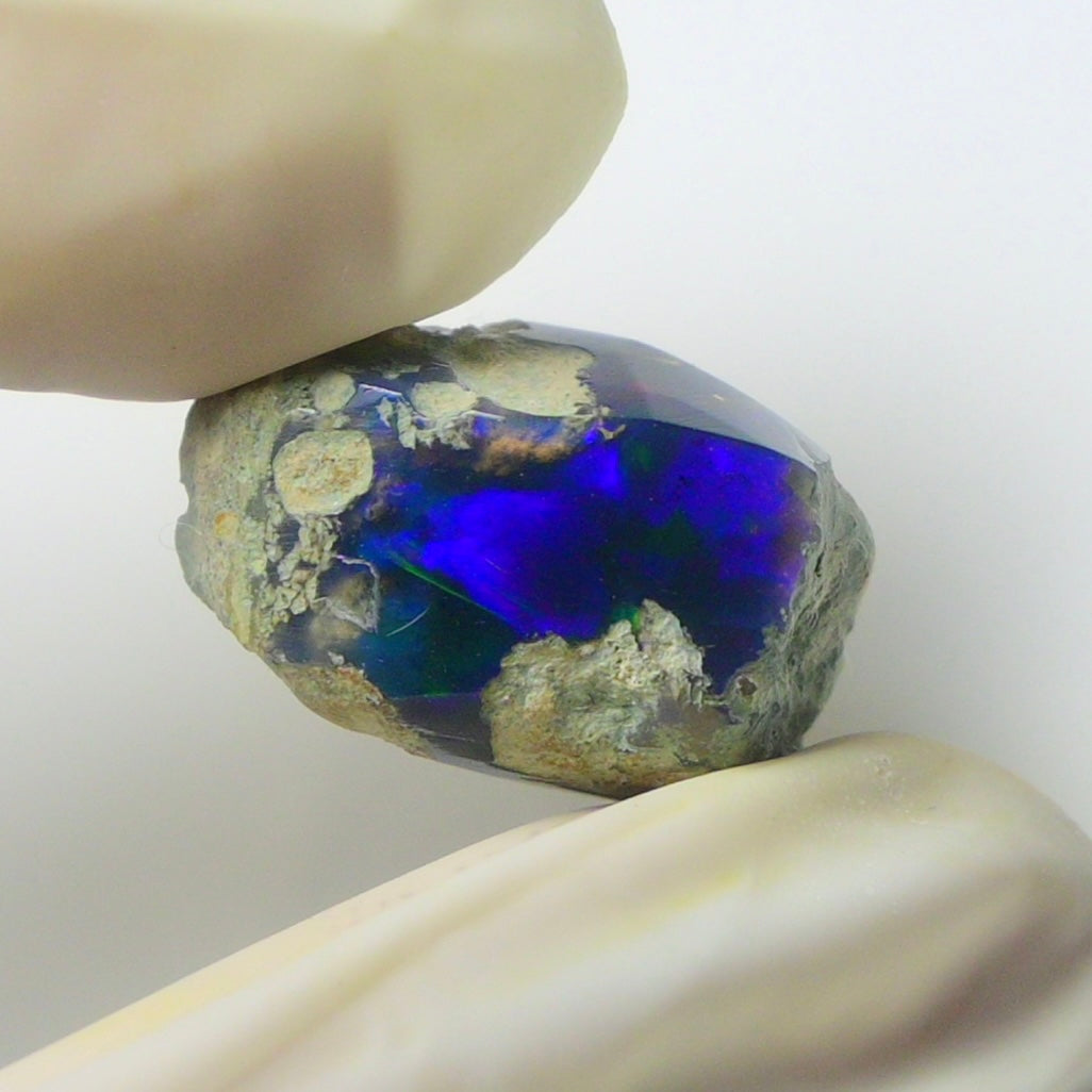 Blue Opal Rough 8.90  Carats | Natural Ethiopian Opal Rough - Ready for Cutting & Jewelry | AAA Grade Opal Raw