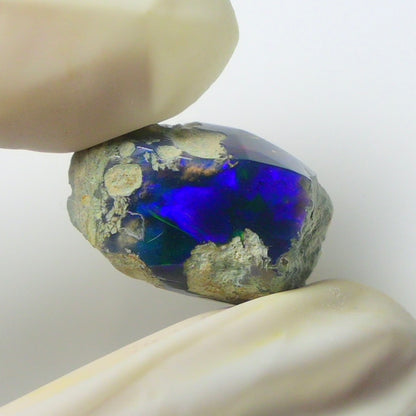 Blue Opal Rough 8.90  Carats | Natural Ethiopian Opal Rough - Ready for Cutting & Jewelry | AAA Grade Opal Raw