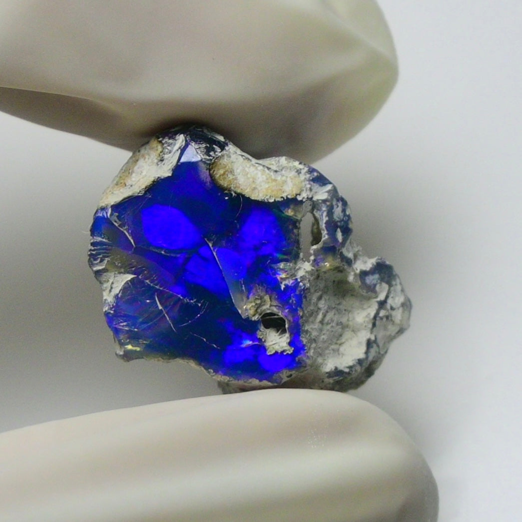 Blue Opal Rough 8.10  Carats | Natural Ethiopian Opal Rough - Ready for Cutting & Jewelry | AAA Grade Opal Raw
